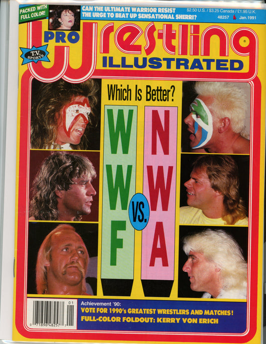 Pro Wrestling Illustrated Annual Magazine (January, 1991) WWF VS NWA