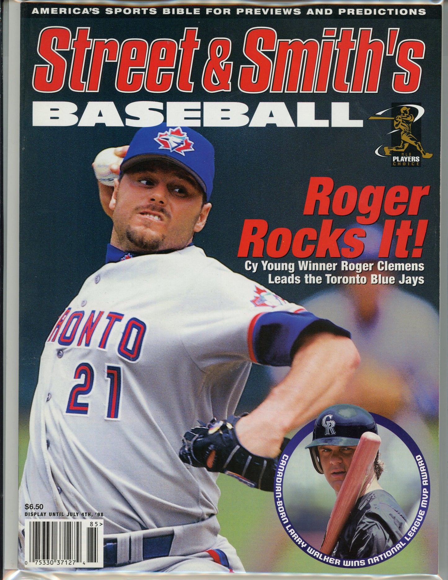 Street And Smith's Vintage Baseball Magazine (July, 1998) Toronto Blue Jays