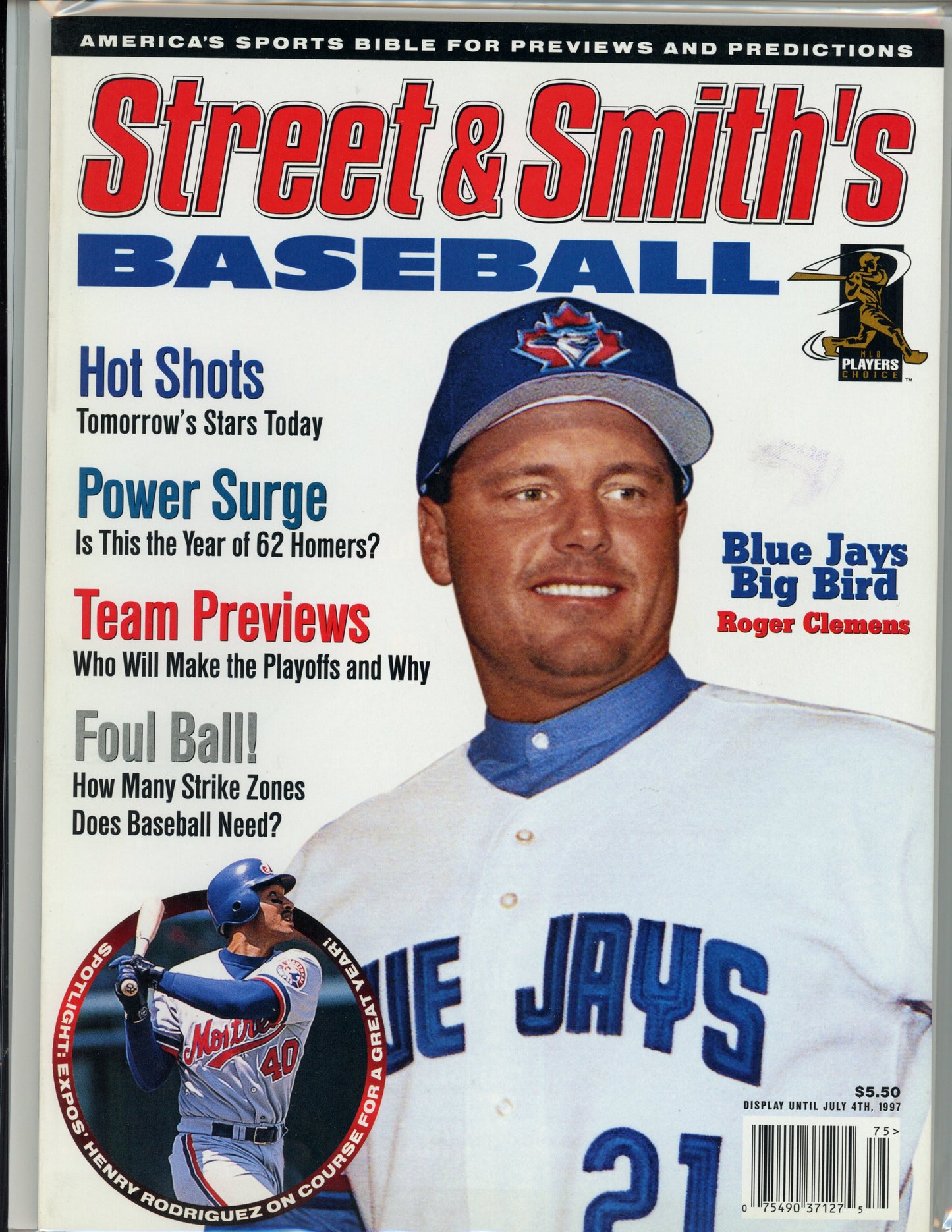 Street And Smith's Vintage Baseball Magazine (July, 1997) Blue Jays, Expos