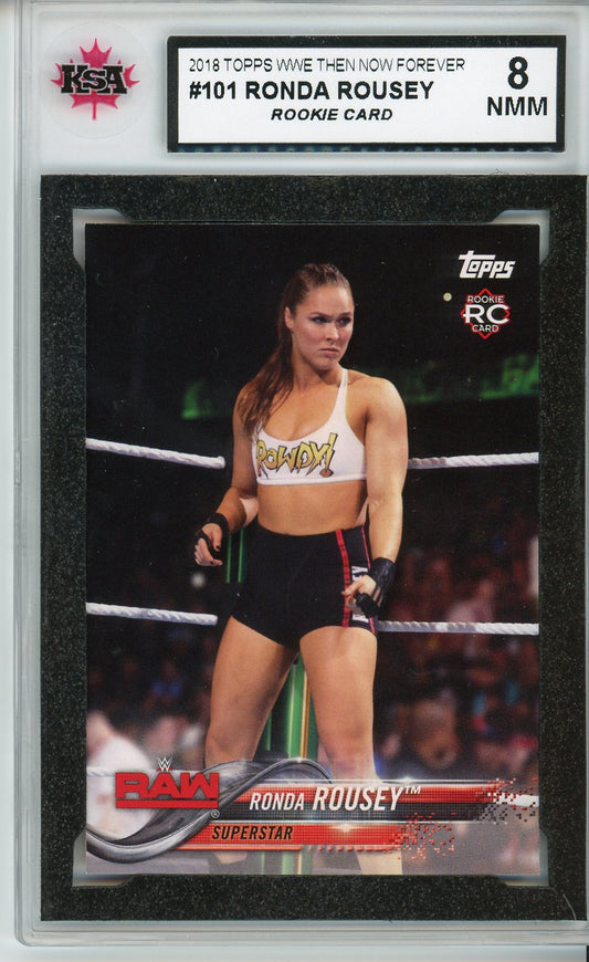 2018 Topps WWE #101 Ronda Rousey Rookie Card