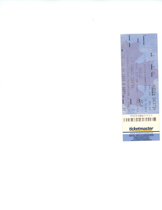 The Eagles Vintage Concert Ticket Stub Air Canada Centre (Toronto, 2008)