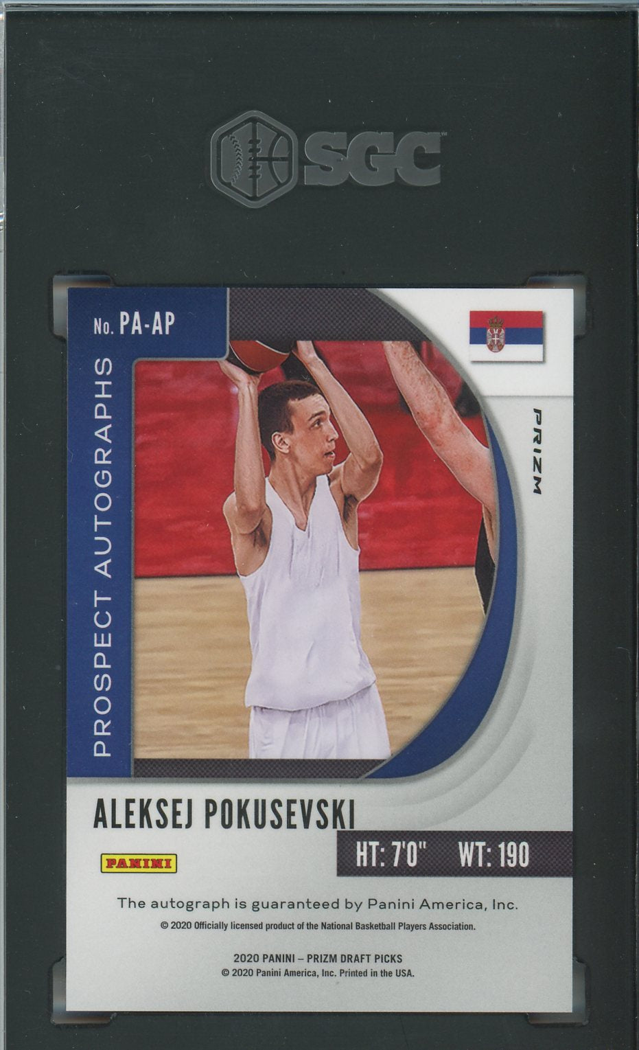 2020-21 Panini Prizm D.P. Prospect Autographs Aleksej Pokusevski Rookie Card