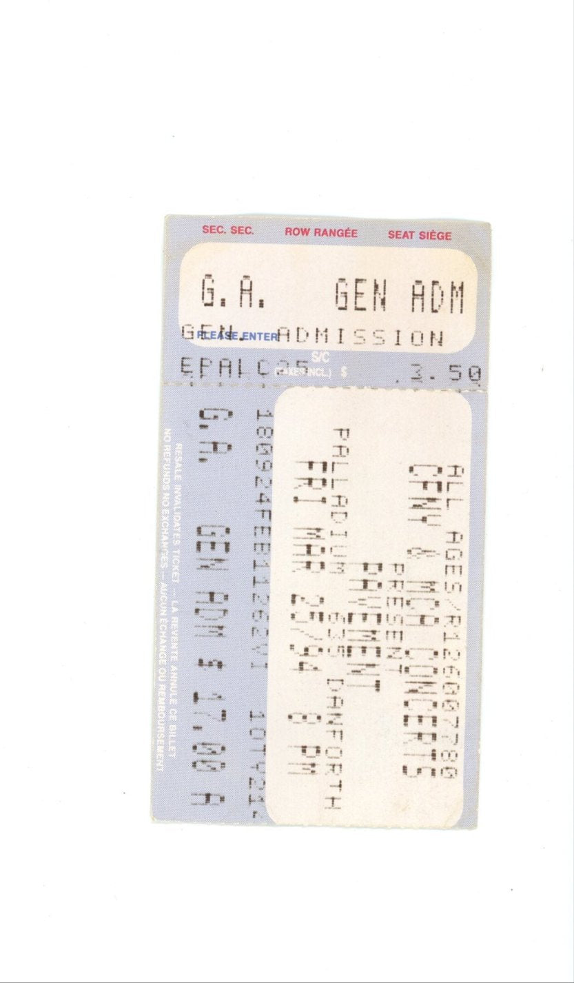 Original Pavement Vintage Concert Ticket Stub Palladium (Toronto, 1994)