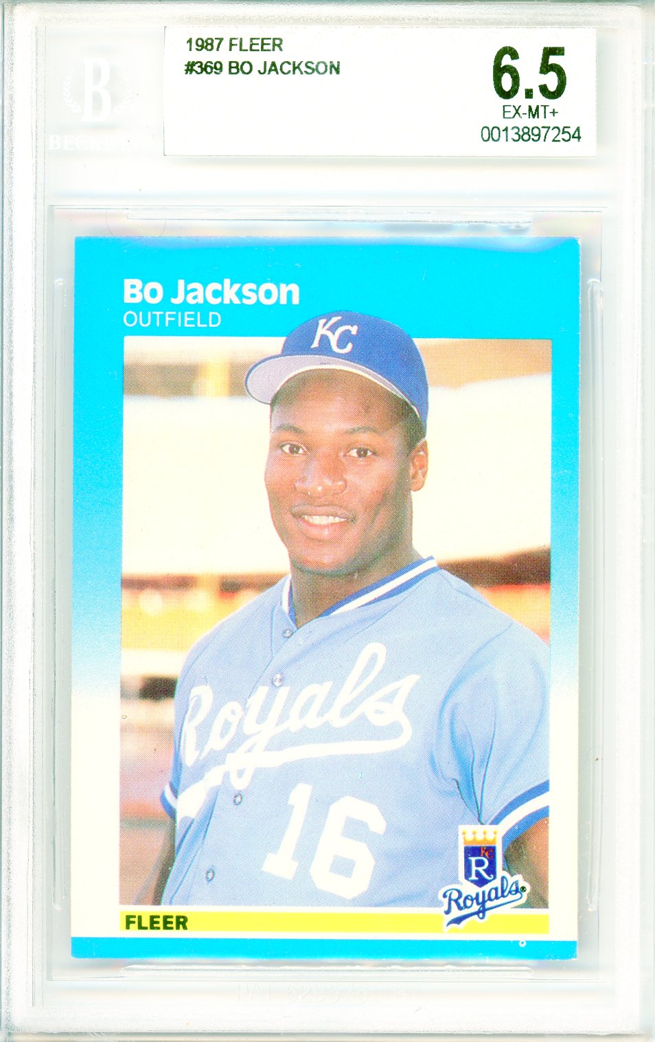 1987 Fleer #369 Bo Jackson Rookie Card BGS 6.5