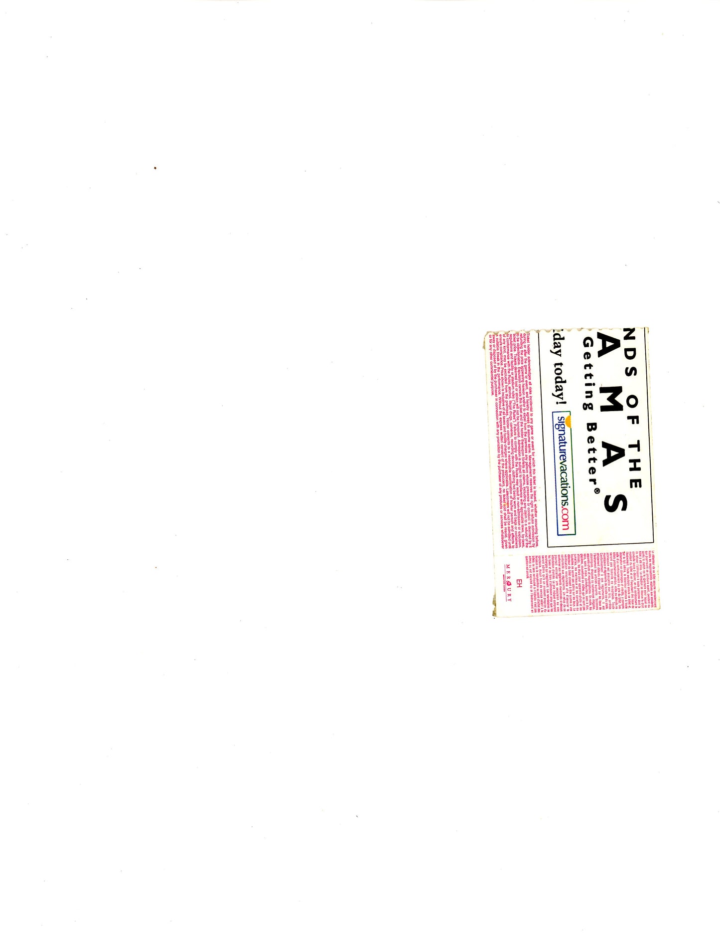 Original Ozzfest Vintage Concert Ticket Stub The Docks (Toronto, 2001)