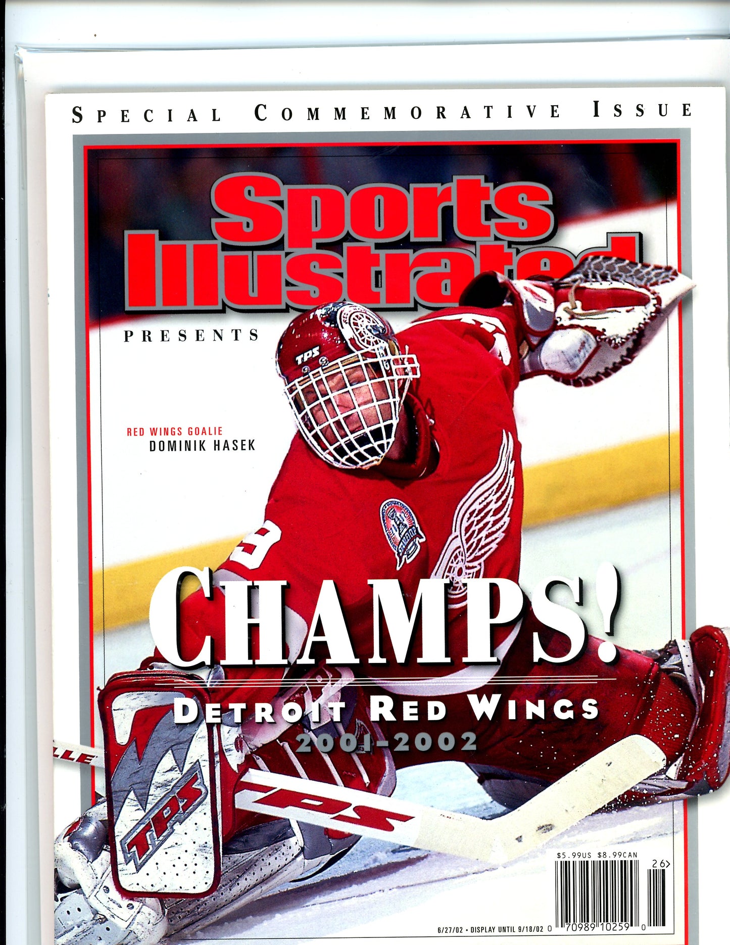 Sports Illustrated Detroit Red Wings Stanley Cup Champions Issue (August, 2002) No Label