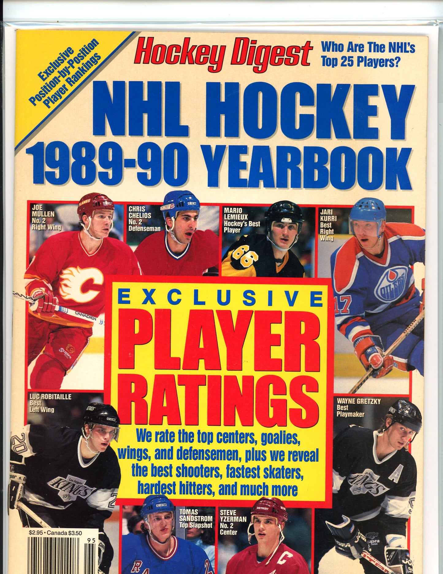 1989-89 Hockey Digest NHL Yearbook Vintage Magazine Mario Lemieux, Gretzky
