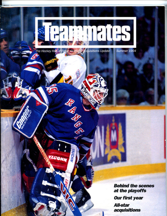 Teammates Vintage Hockey Hall Of Fame Journal & Acquisitions Update Magazine (Summer, 1994)