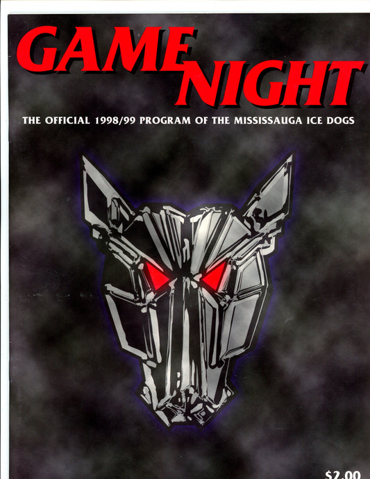 Vintage Mississauga Ice Dogs 1st Ever Hockey Game Program Magazine (October 30, 1998) Don Cherry