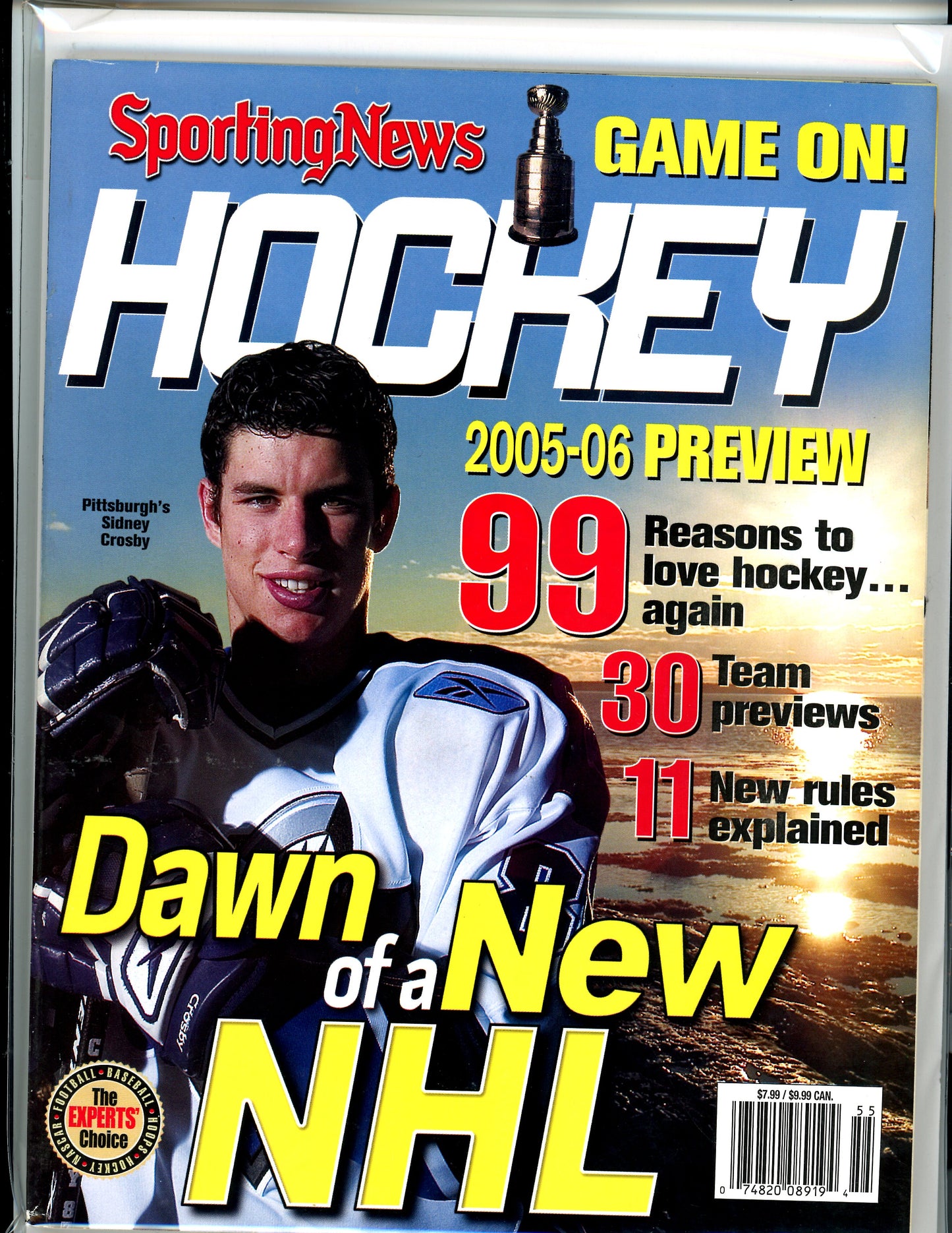Vintage Sporting News NHL Hockey Magazine (August, 2005) Sidney Crosby Rookie No Label