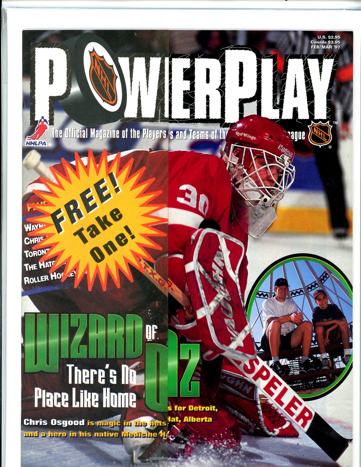 NHL Powerplay Vintage Hockey Magazine (February, 1997) Chris Osgood, Red Wings