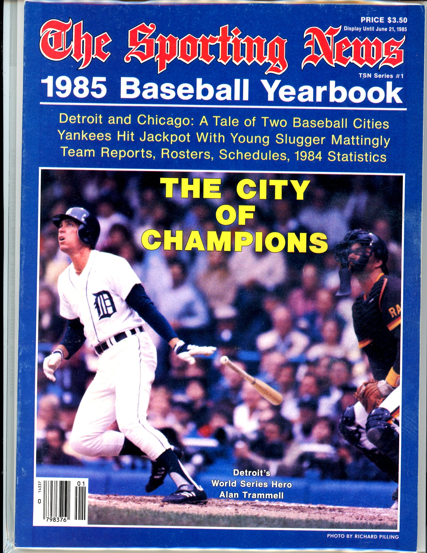 Sporting News (1985 MLB Yearbook) Vintage Magazine Detroit Tigers World Series, Alan Trammell