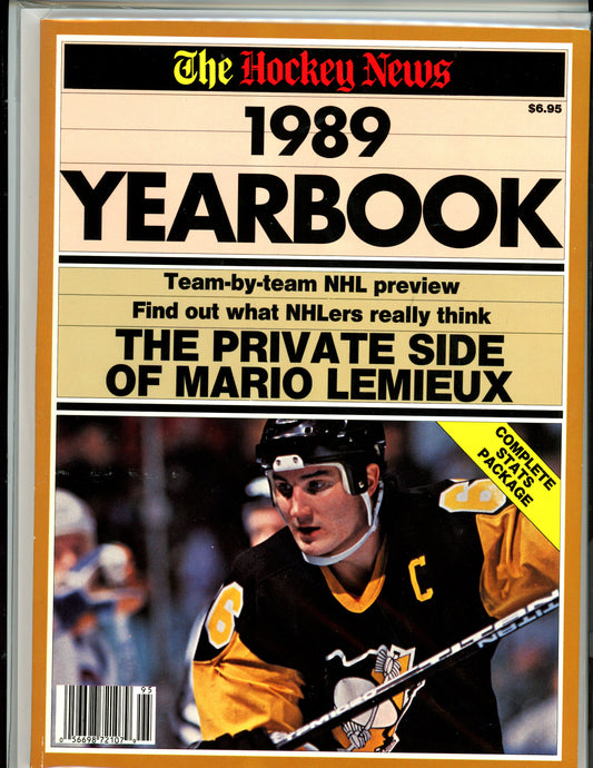 The Hockey News NHL (1989 Yearbook) Vintage Magazine Mario Lemieux Cover