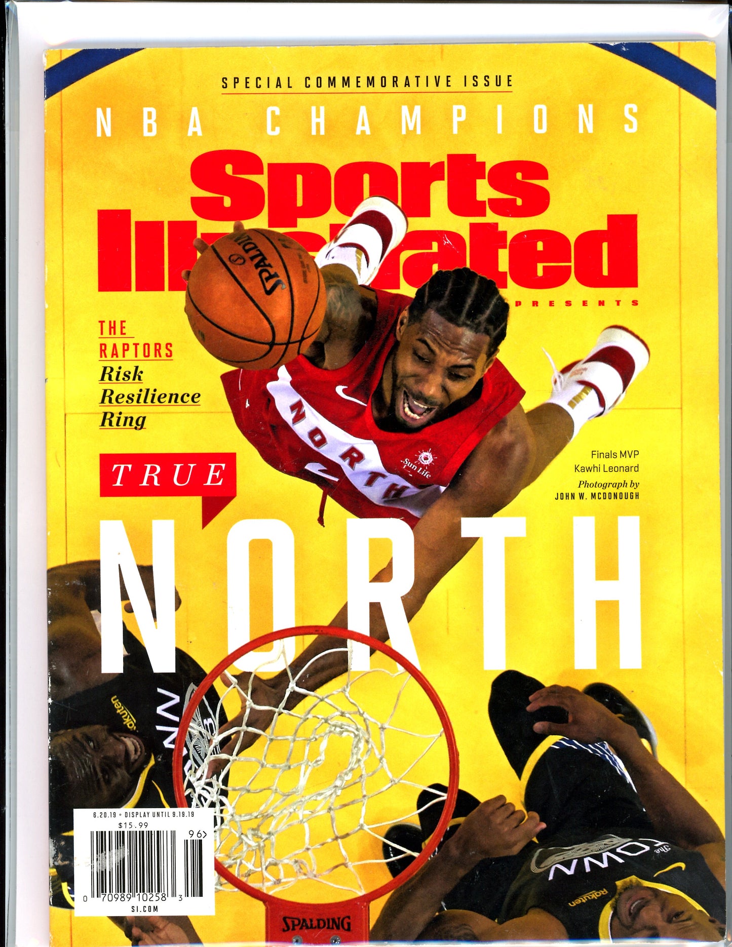 Sports Illustrated Commemorative issue (August, 2019) Toronto Raptors NBA Champions, Kawhi Leonard