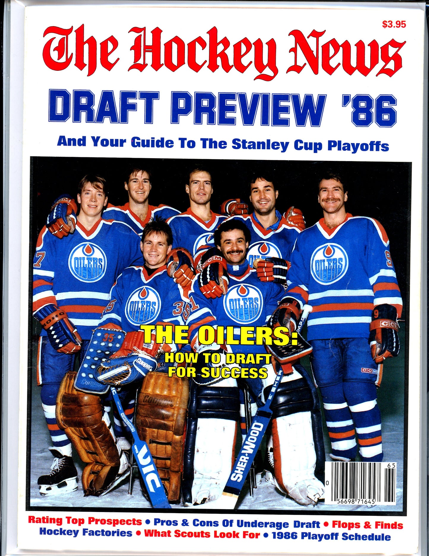 The Hockey News Draft Preview '86 Vintage Magazine, Edmonton Oilers, Coffey, Messier