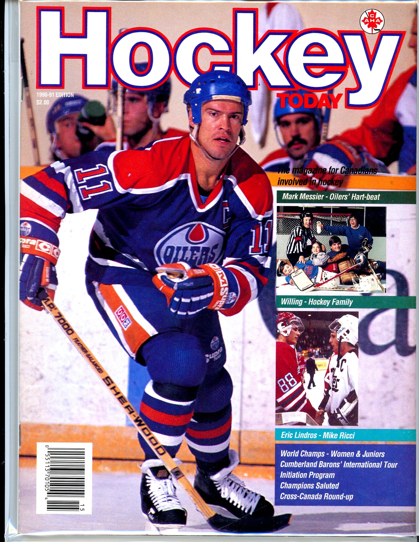 Hockey Today Vintage NHL, OHL  Magazine (1990-91 Preview) Mark Messier, Eric Lindros Draft Year