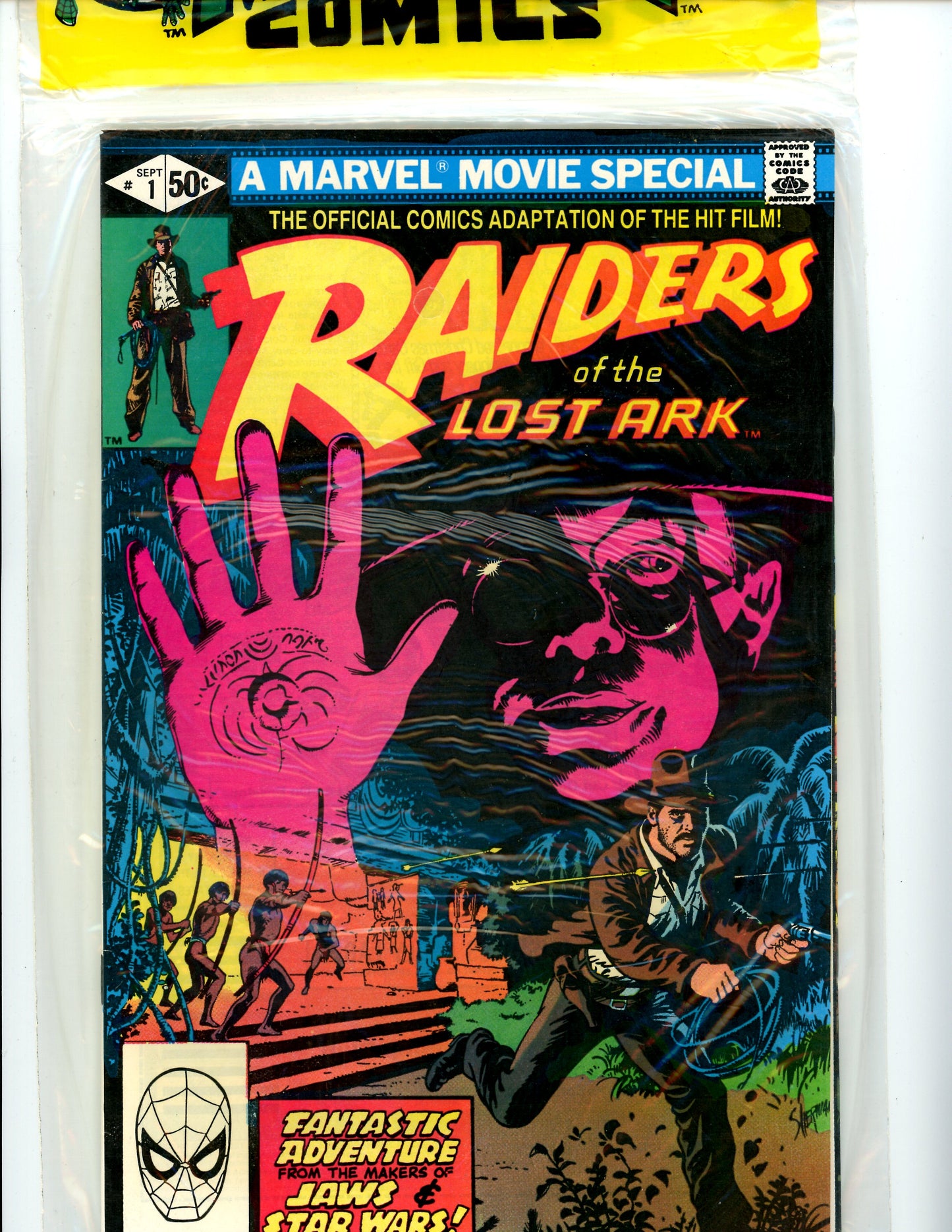 Raiders Of The Lost Ark Comic Book #1, #2 Poly Bag (Sept, 1981) 1st Appearance Movie