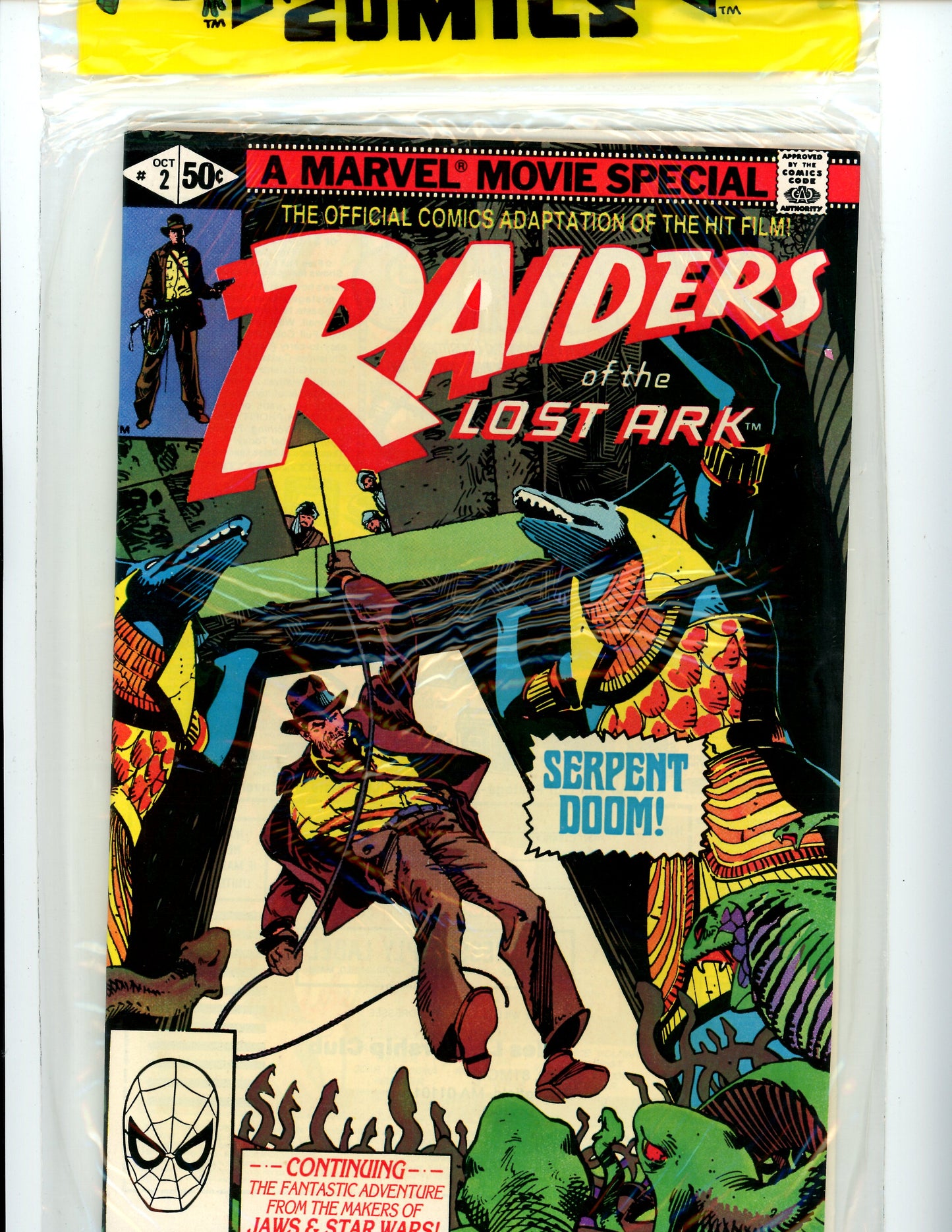 Raiders Of The Lost Ark Comic Book #1, #2 Poly Bag (Sept, 1981) 1st Appearance Movie