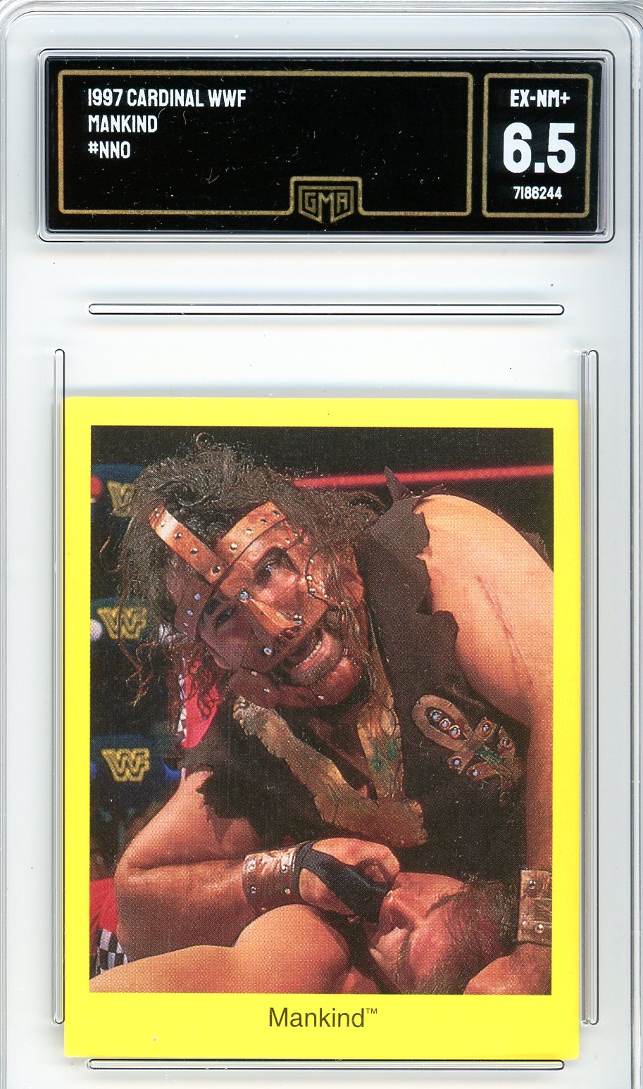 1997 Cardinal WWF Mankind Trading Card GMA 6.5