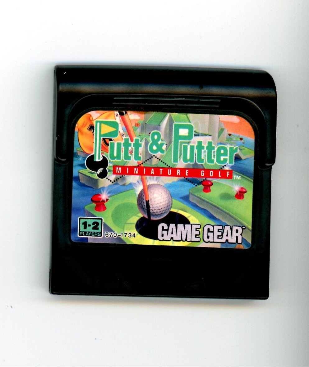 Original Putt & Putter Miniature Golf Sega Game Gear Video Game Cartridge