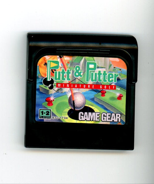 Original Putt & Putter Miniature Golf Sega Game Gear Video Game Cartridge