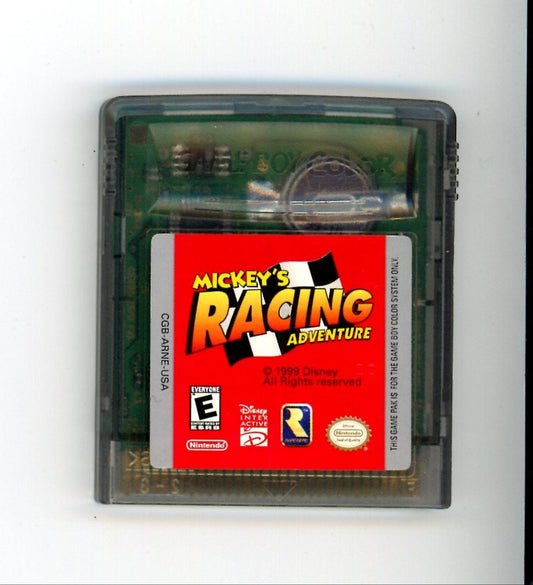 Original Mickey's Racing Adventure Nintendo Gameboy Color Video Game Cartridge
