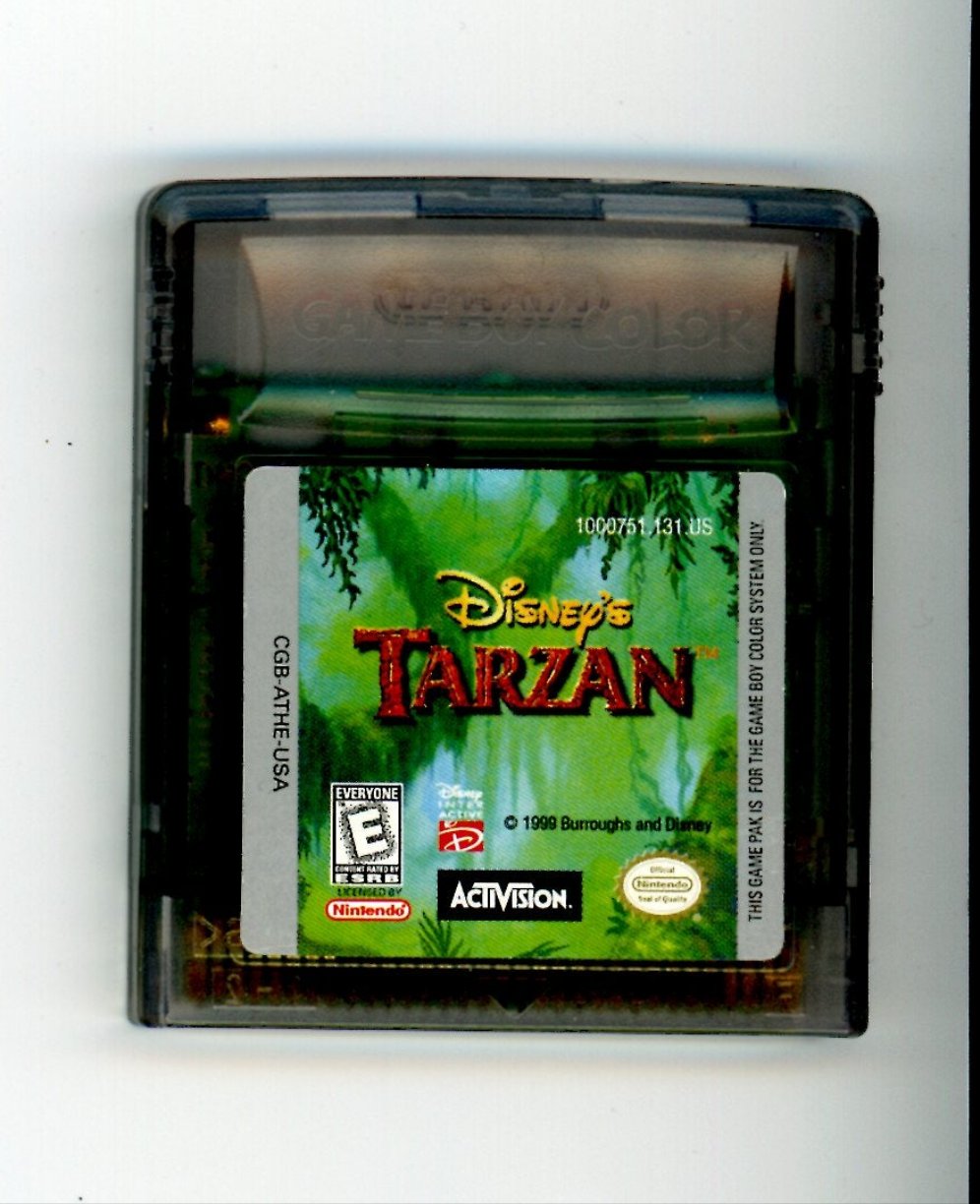 Original Disney's Tarzan Adventure Nintendo Gameboy Color Video Game Cartridge