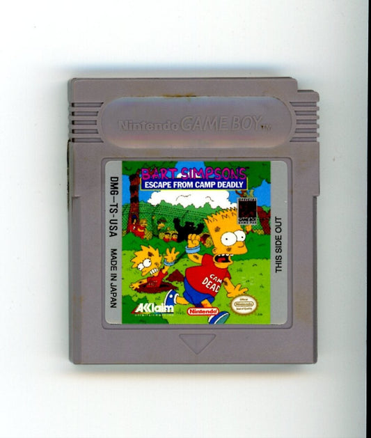 Original Bart Simpson's Escape From Camp Deadly Nintendo Gameboy Video Game Cartridge