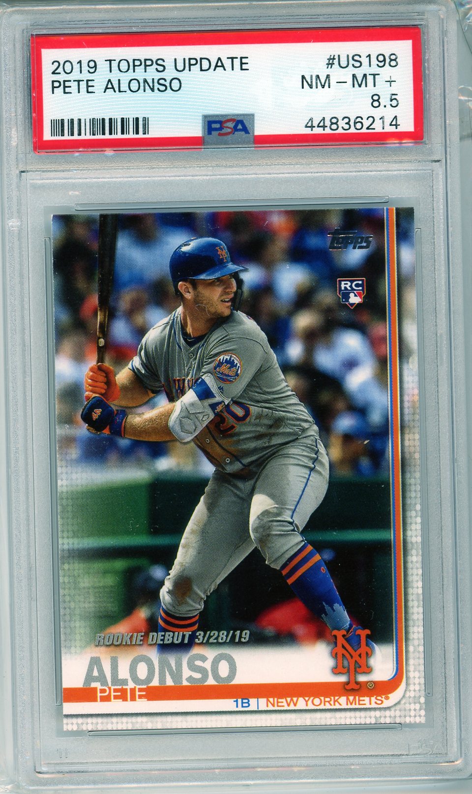 2019 Topps Update #US198 Pete Alonso Rookie Card PSA 8.5