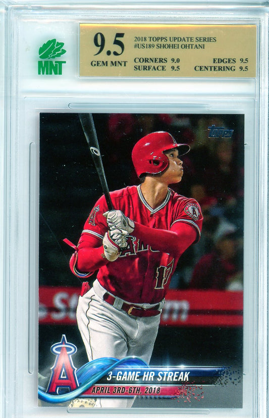2018 Topps Update Series #US189 Shohei Ohtani Rookie Card MNT 9.5