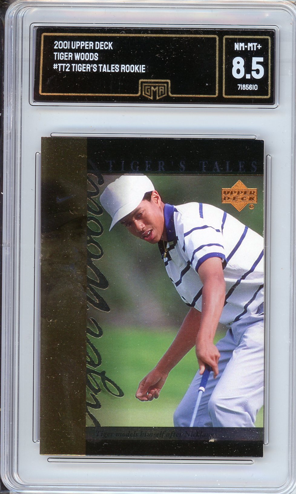 2001 Upper Deck Tiger Woods #TT2 Tiger's Tales Rookie Card