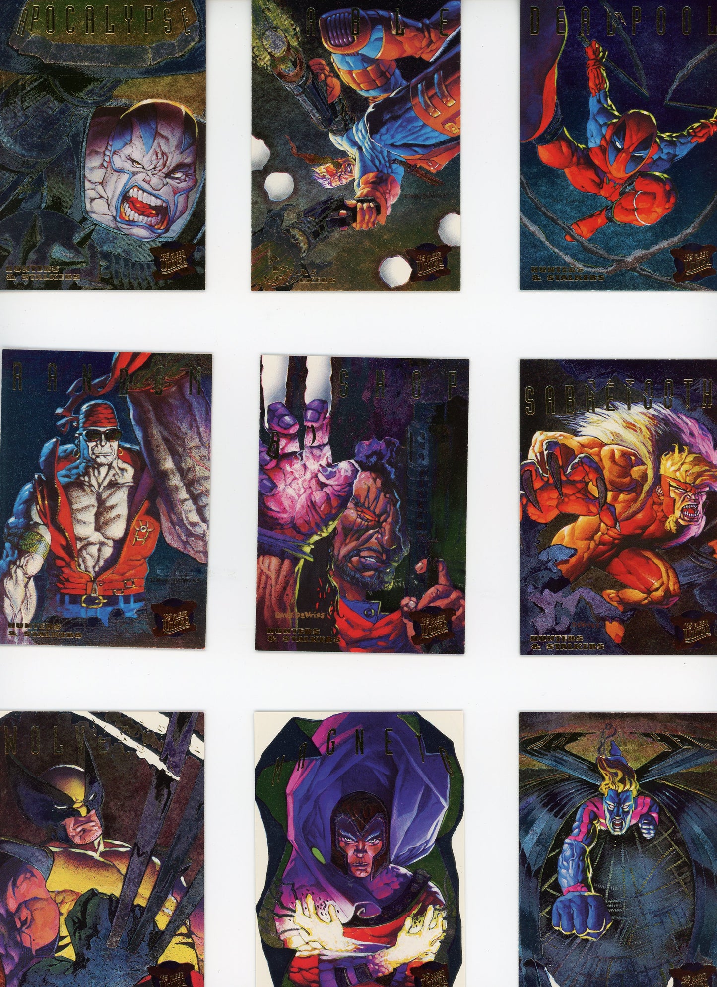 1995 Fleer Marvel Hunters & Stalkers (9 Card Set)