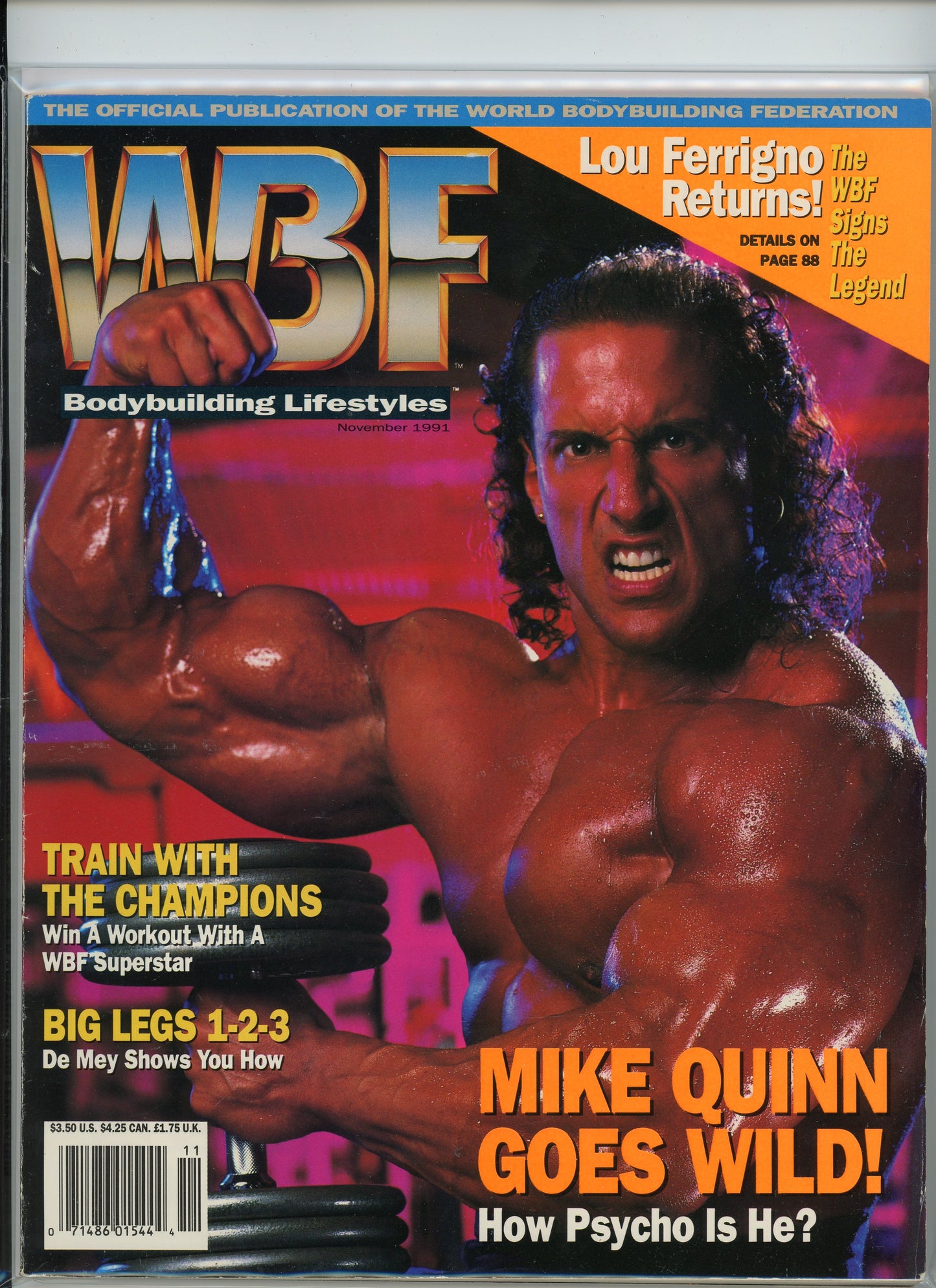 WBF Magazine Bodybuilding Lifestyles November 1991 Mike Quinn
