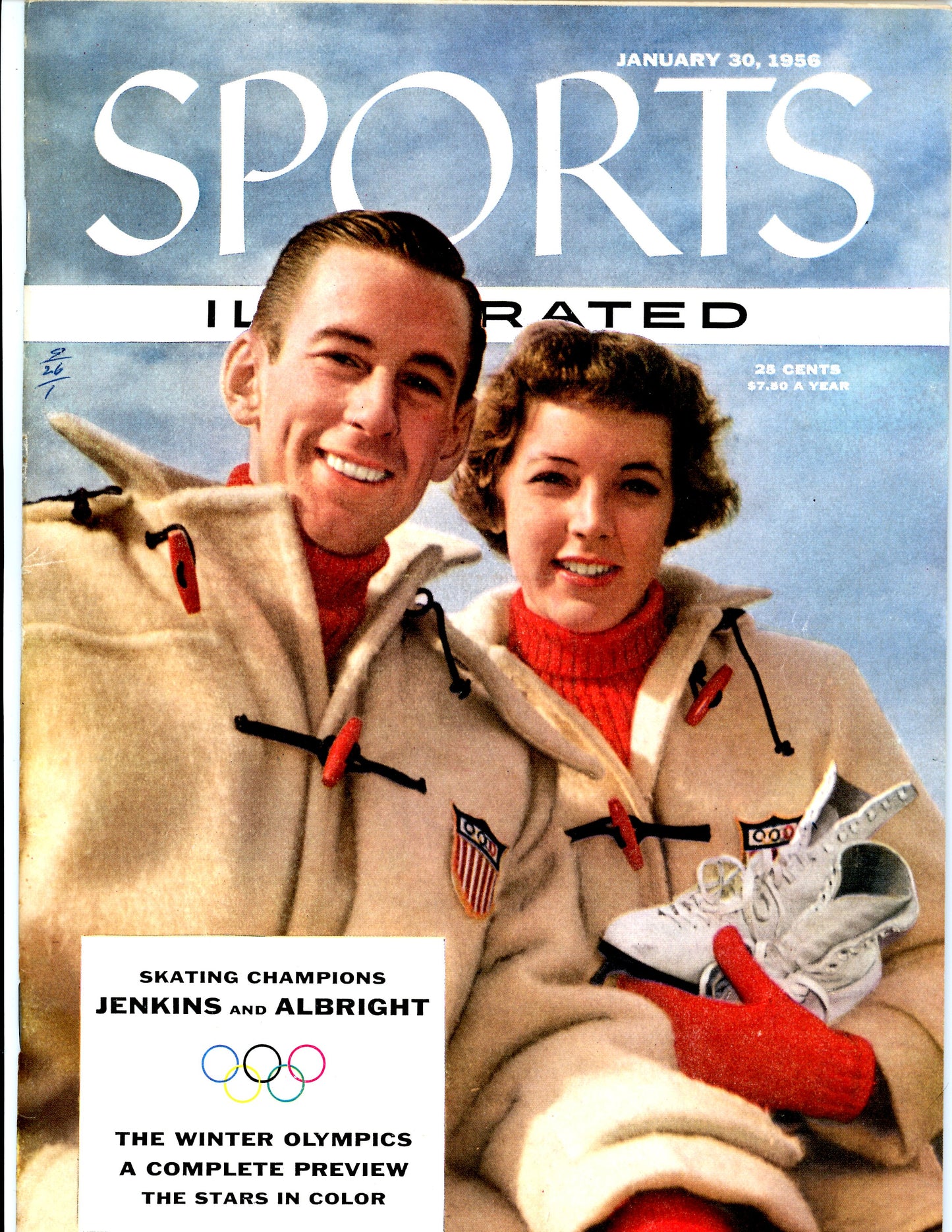 Sports Illustrated Vintage Magazine Rare Newsstand Edition (January 30, 1956)