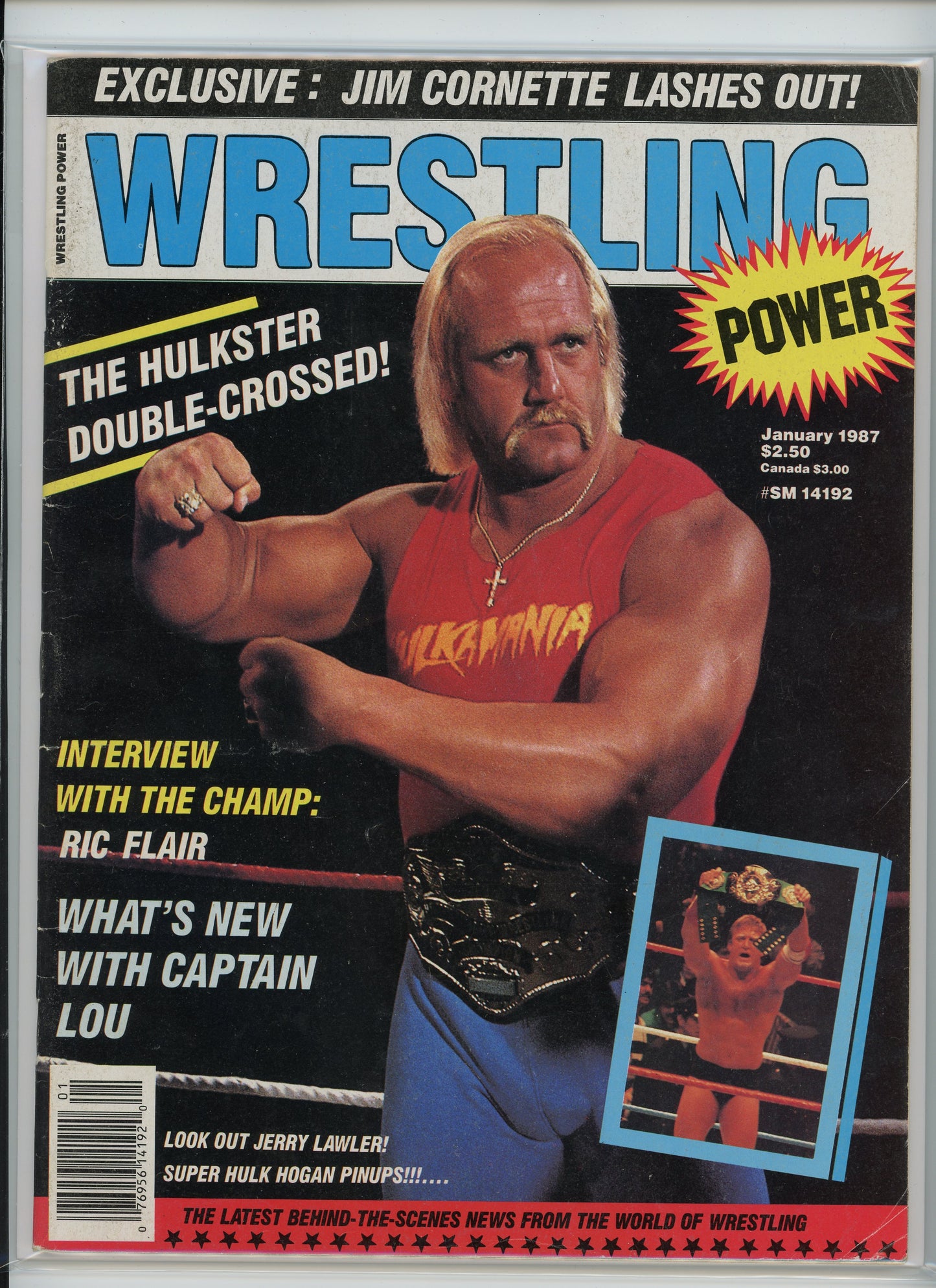 Wrestling Power Magazine (January 1987) Hulk Hogan, Ric Flair