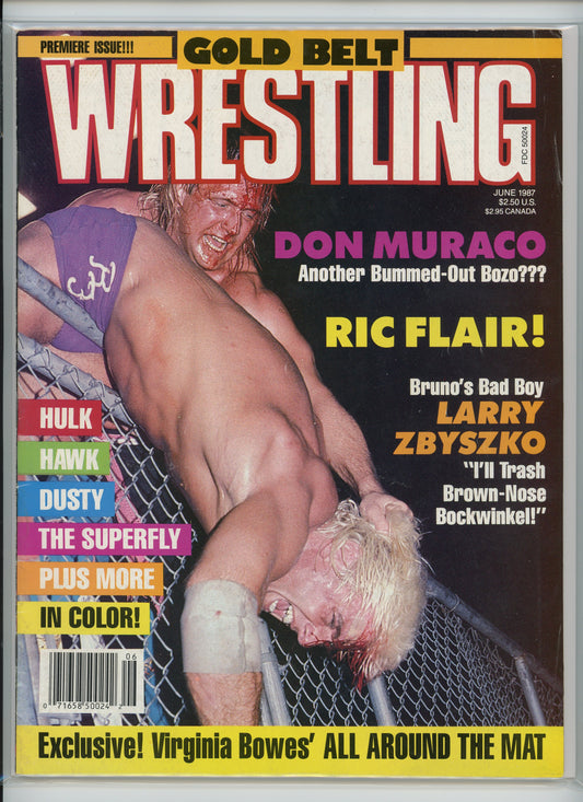 Gold Belt Wrestling Magazine (June 1987) Don Muraco, Ric Flair