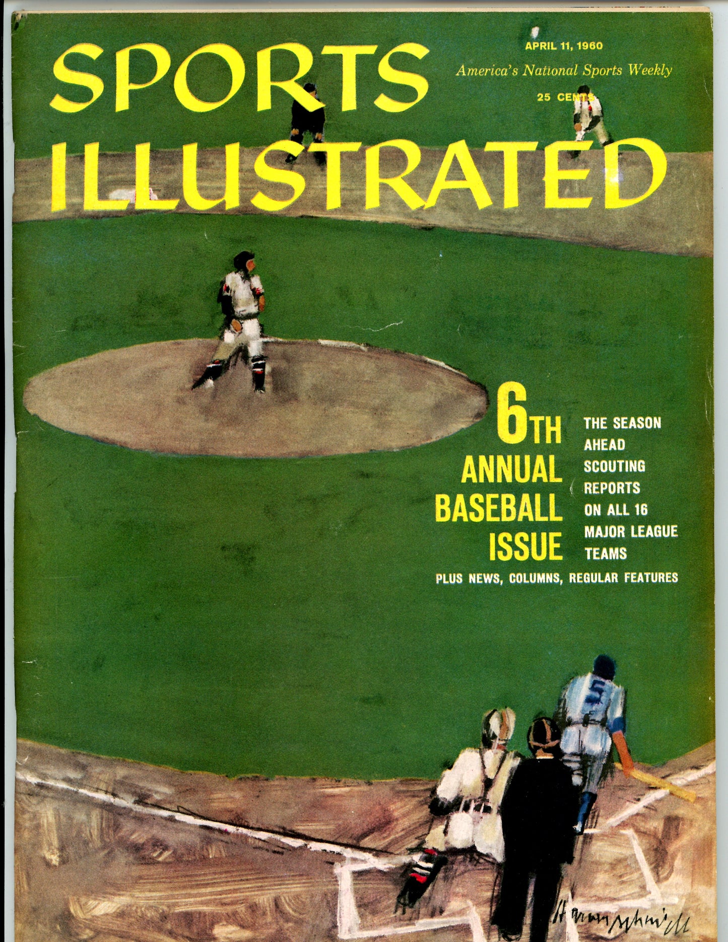 Sports Illustrated Vintage Magazine Rare Newsstand Edition (April 11, 1960)