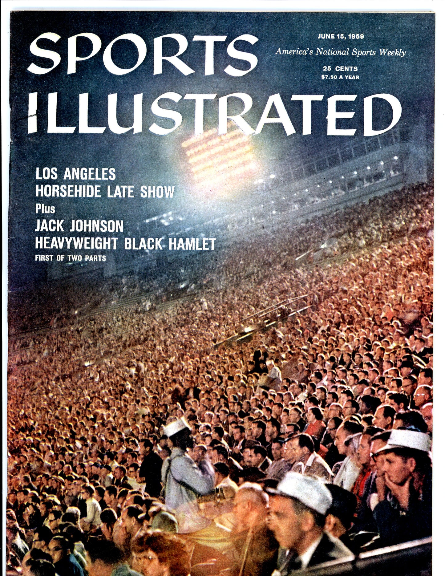 Sports Illustrated Vintage Magazine Rare Newsstand Edition (June 15, 1959) Los Angeles