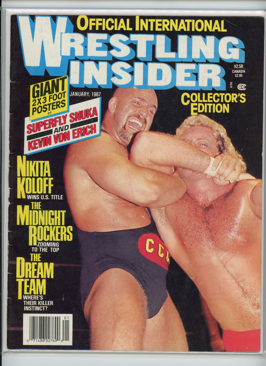 Wrestling Insider Magazine (January 1987) Collector's Edition Superfly Snuka