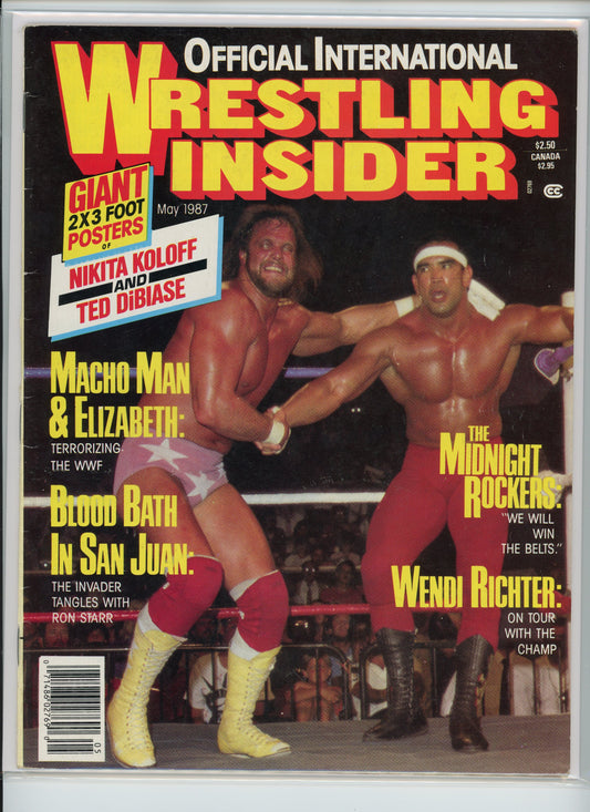 Wrestling Insider Magazine (May 1987) Steamboat, Savage