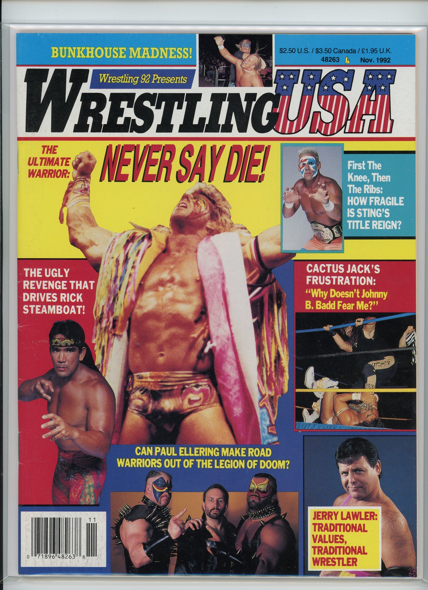 Wrestling USA Magazine (November 1992) The Ultimate Warrior