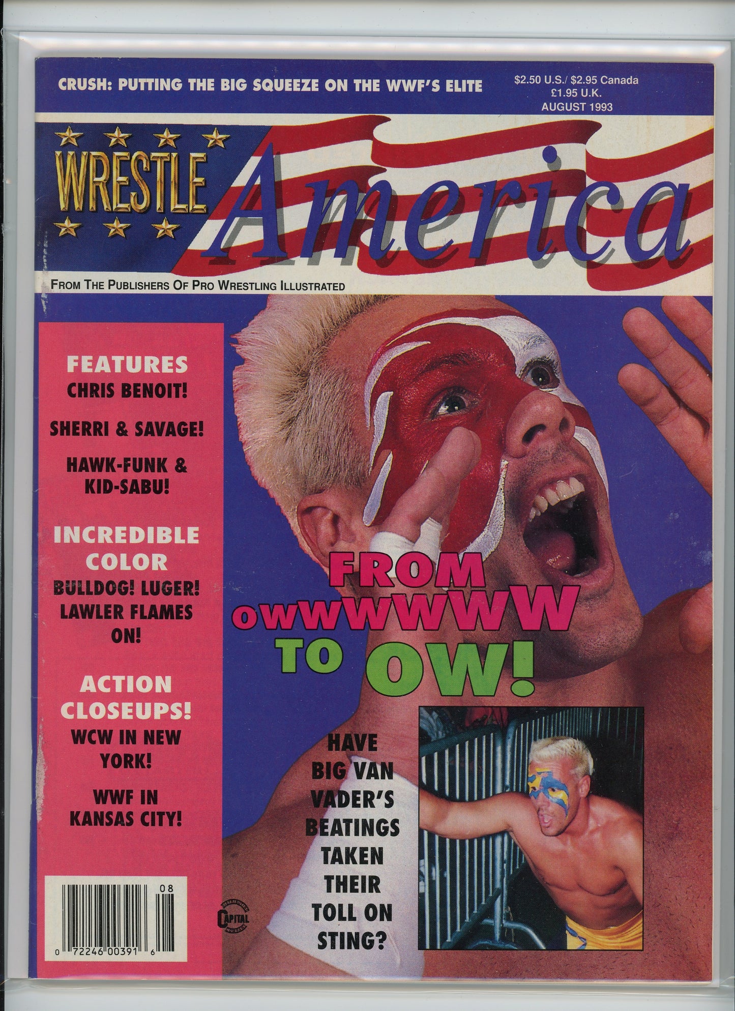 Wrestle America Magazine (August 1993) Big Van Vader