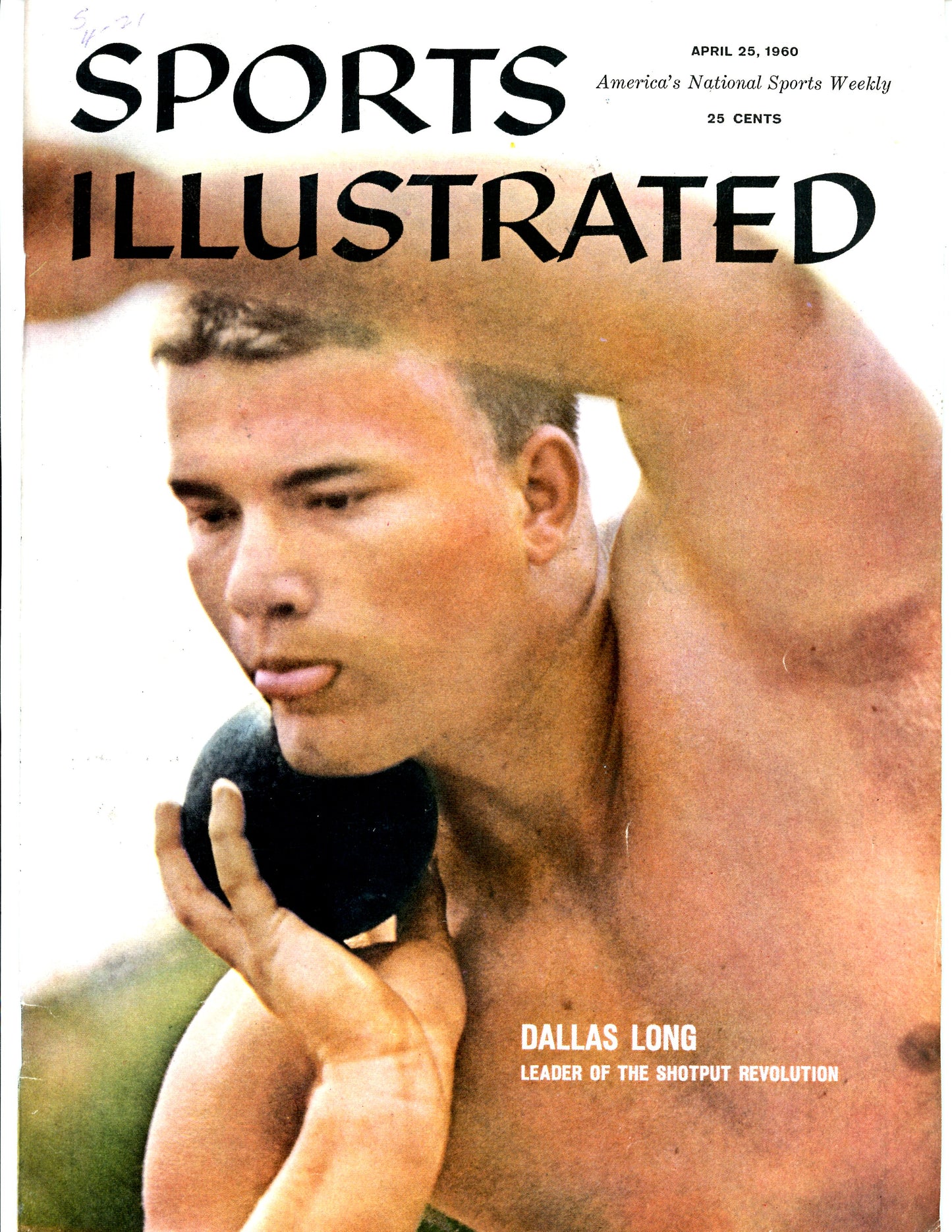 Sports Illustrated Vintage Magazine Rare Newsstand Edition (April 25, 1960) Shotput Dallas Long