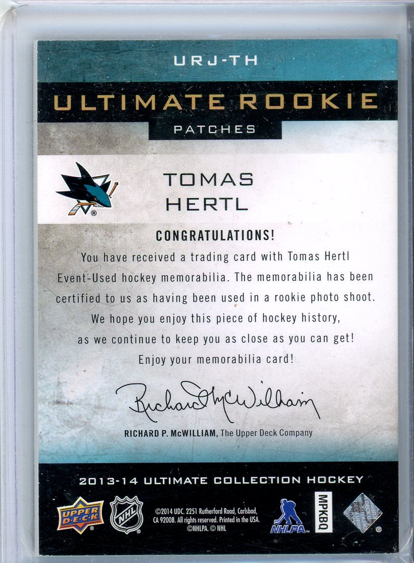 2014/15 Ultimate Collection Rookie Patches Tomas Hertl