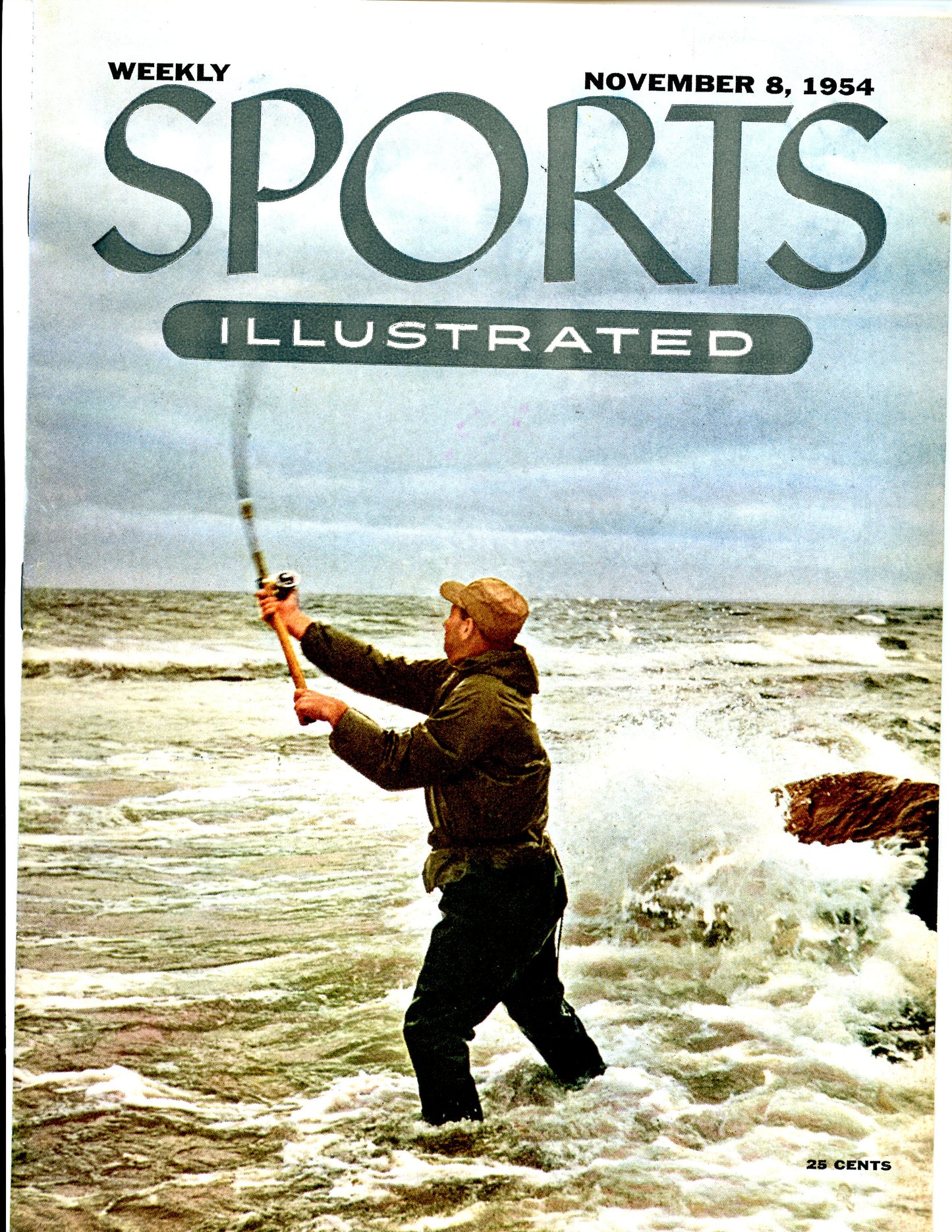 Sports Illustrated Vintage Magazine Rare Newsstand Edition (November 8, 1954) Fishing