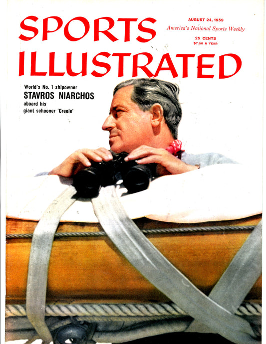 Sports Illustrated Vintage Magazine Rare Newsstand Edition (August 24, 1959) Stavros Narchos