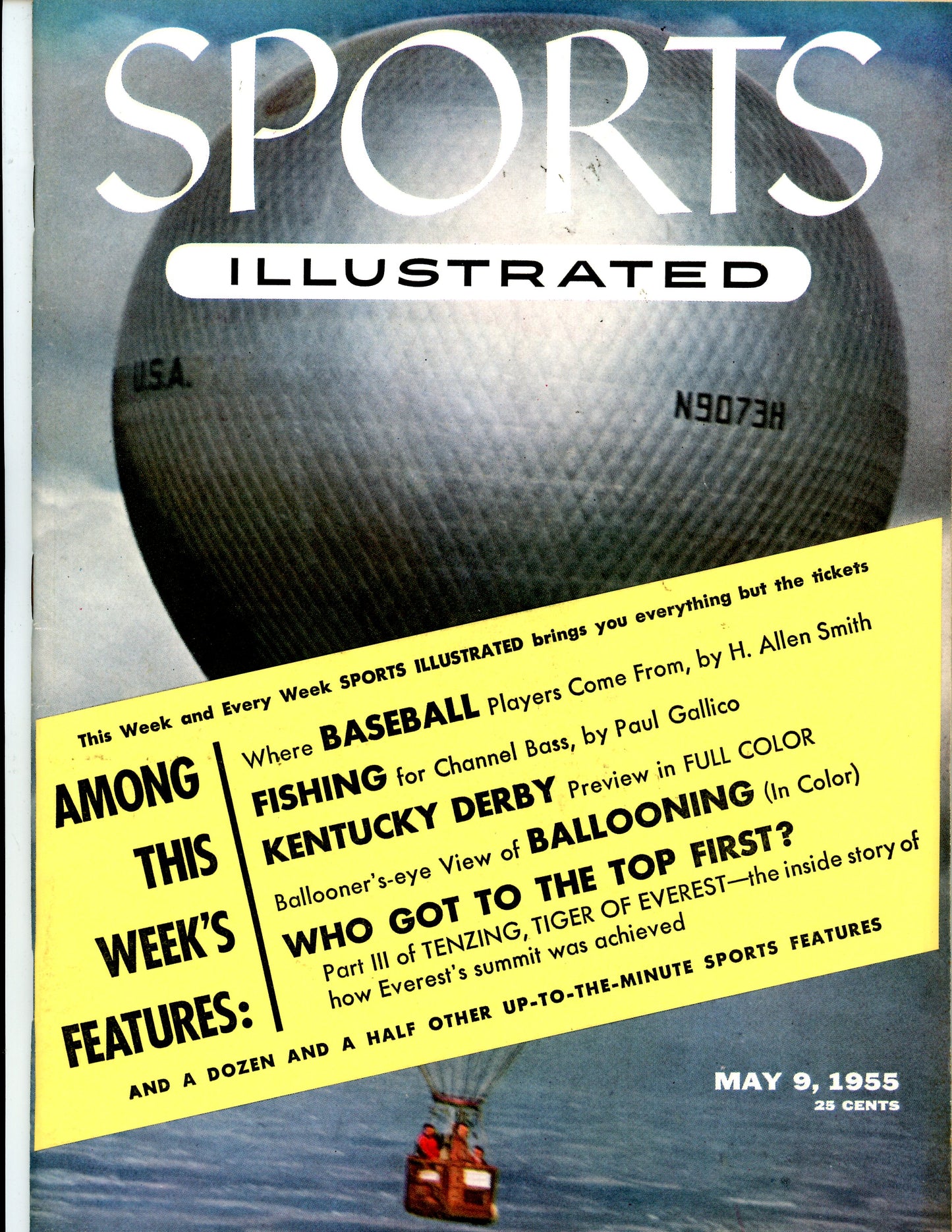 Sports Illustrated Vintage Magazine Rare Newsstand Edition (May 9, 1955)