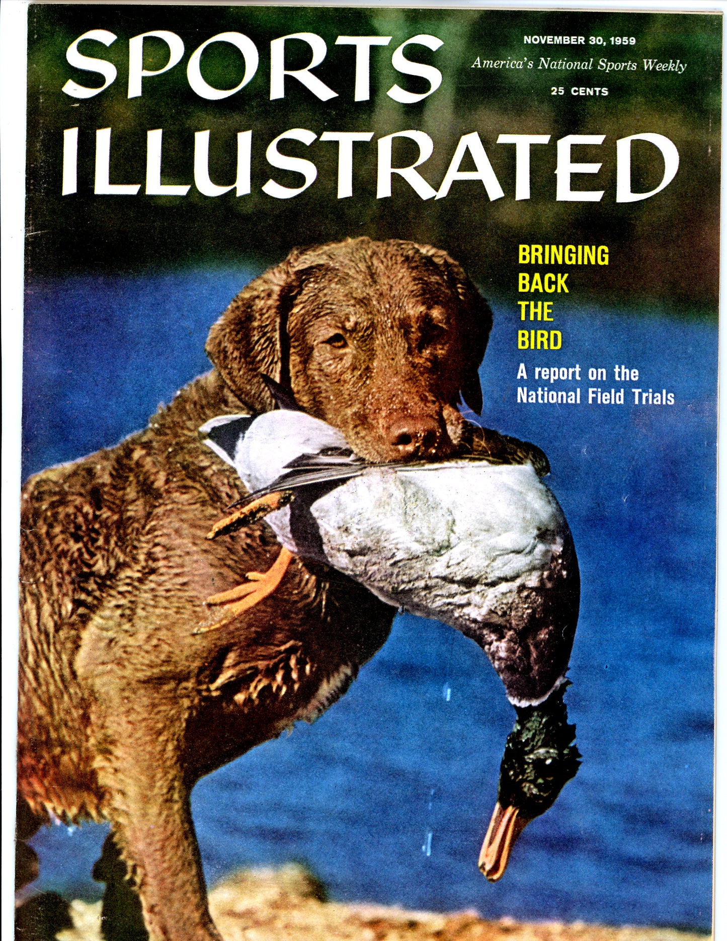 Sports Illustrated Vintage Magazine Rare Newsstand Edition (November 30, 1959) Hunting
