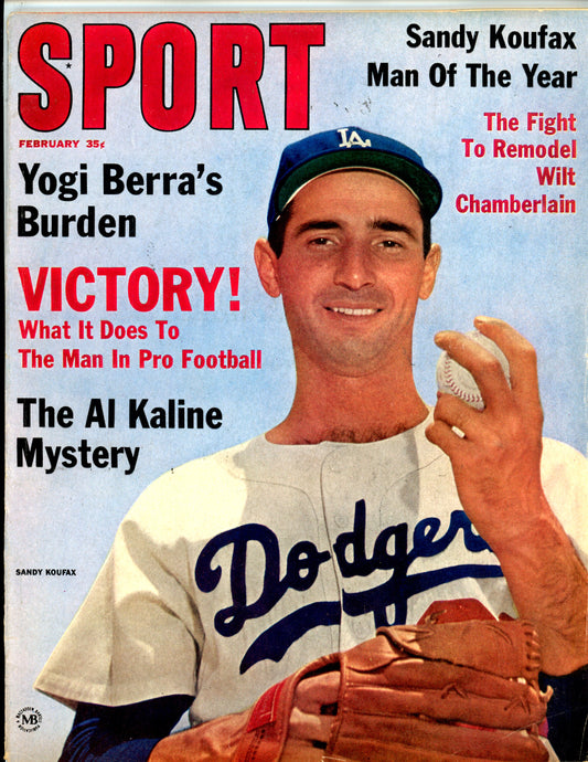 Sport Vintage Magazine Rare Newsstand Edition (February, 1964) Sandy Koufax