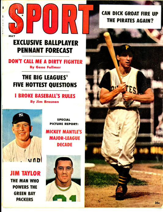 Sport Vintage Magazine Rare Newsstand Edition (May, 1961) Dick Groat, Mickey Mantle